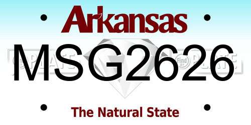 MSG2626 Arkansas License Plate