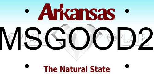 MSGOOD2 Arkansas License Plate