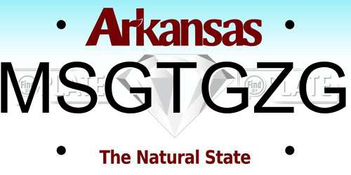 MSGTGZG Arkansas License Plate