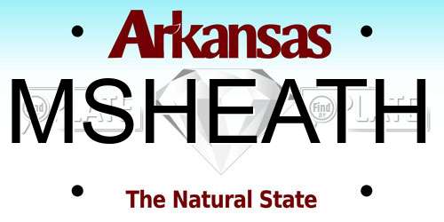 MSHEATH Arkansas License Plate