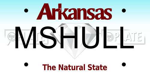MSHULL Arkansas License Plate
