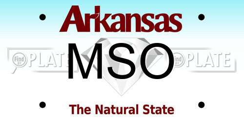MSO Arkansas License Plate