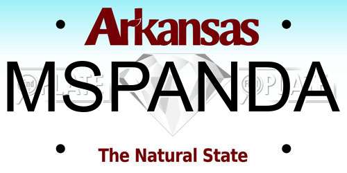 MSPANDA Arkansas License Plate
