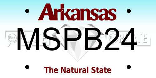 MSPB24 Arkansas License Plate