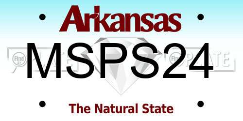 MSPS24 Arkansas License Plate