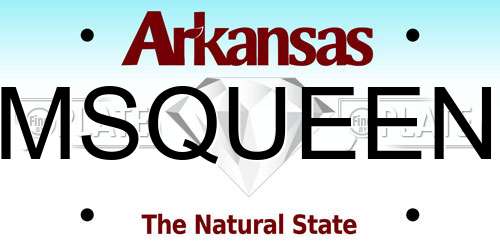 MSQUEEN Arkansas License Plate