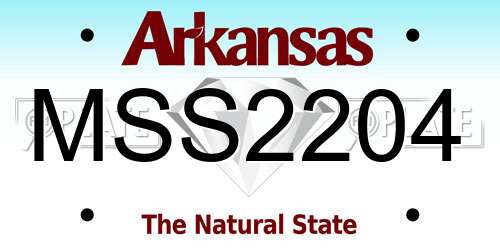 MSS2204 Arkansas License Plate
