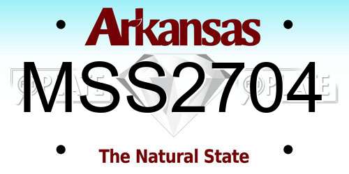 MSS2704 Arkansas License Plate