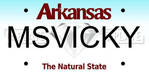 MSVICKY Arkansas License Plate