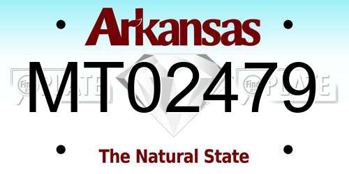 MT02479 Arkansas License Plate