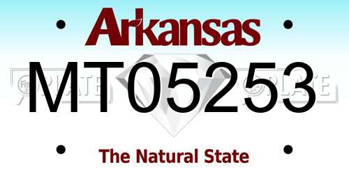 MT05253 Arkansas License Plate