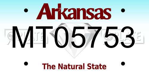 MT05753 Arkansas License Plate