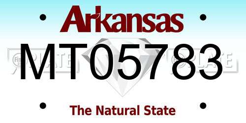 MT05783 Arkansas License Plate