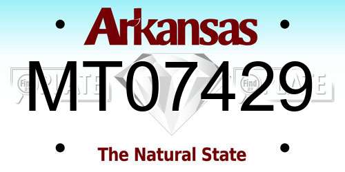 MT07429 Arkansas License Plate