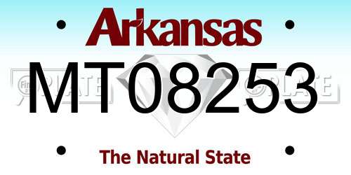 MT08253 Arkansas License Plate