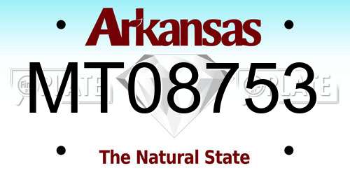 MT08753 Arkansas License Plate