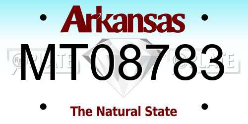 MT08783 Arkansas License Plate