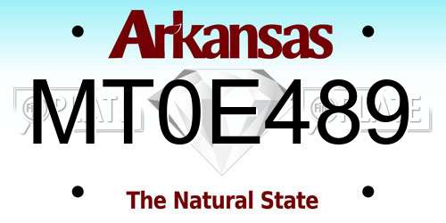 MT0E489 Arkansas License Plate