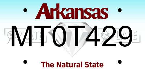 MT0T429 Arkansas License Plate