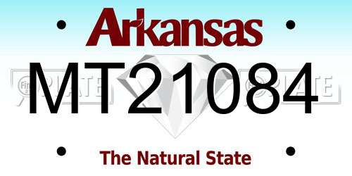 MT21084 Arkansas License Plate