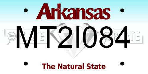 MT2I084 Arkansas License Plate