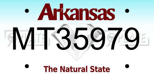 MT35979 Arkansas License Plate