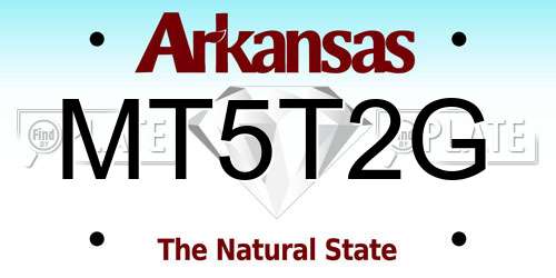 MT5T2G Arkansas License Plate