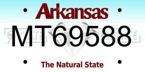 MT69588 Arkansas License Plate