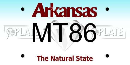 MT86 Arkansas License Plate