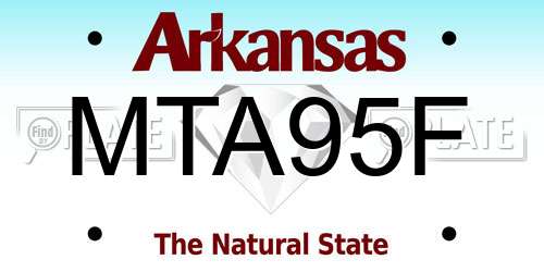 MTA95F Arkansas License Plate