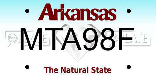 MTA98F Arkansas License Plate