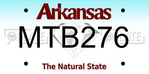 MTB276 Arkansas License Plate