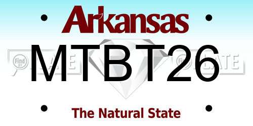 MTBT26 Arkansas License Plate