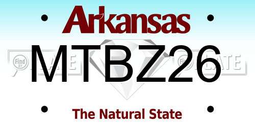 MTBZ26 Arkansas License Plate