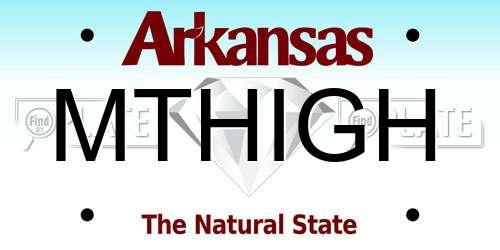 MTHIGH Arkansas License Plate