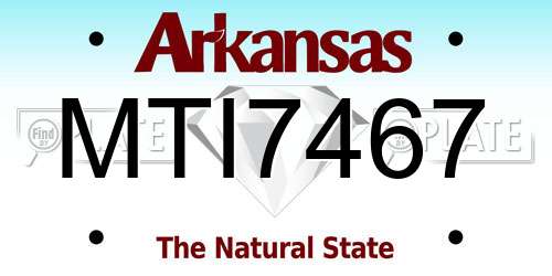 MTI7467 Arkansas License Plate