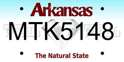 MTK5148 Arkansas License Plate