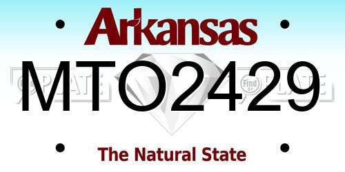 MTO2429 Arkansas License Plate