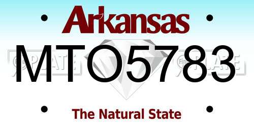 MTO5783 Arkansas License Plate
