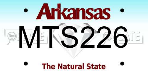 MTS226 Arkansas License Plate