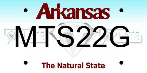 MTS22G Arkansas License Plate