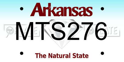 MTS276 Arkansas License Plate