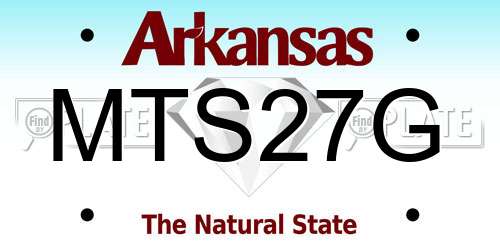 MTS27G Arkansas License Plate