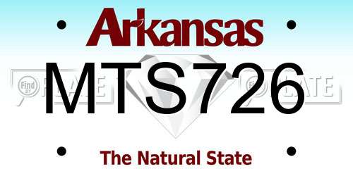 MTS726 Arkansas License Plate