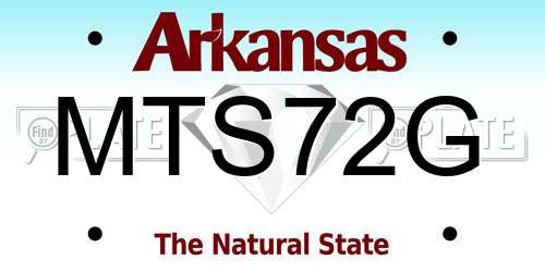 MTS72G Arkansas License Plate