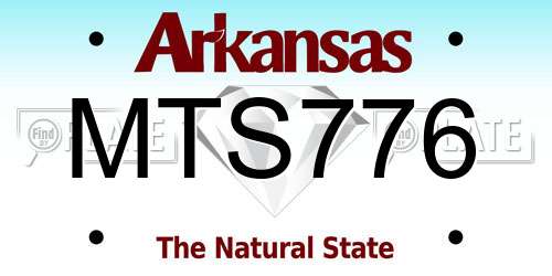 MTS776 Arkansas License Plate