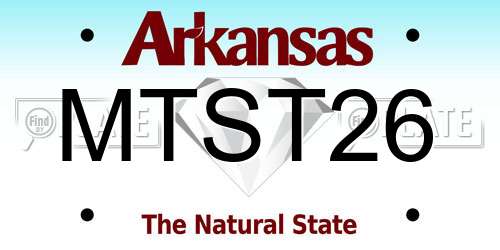 MTST26 Arkansas License Plate
