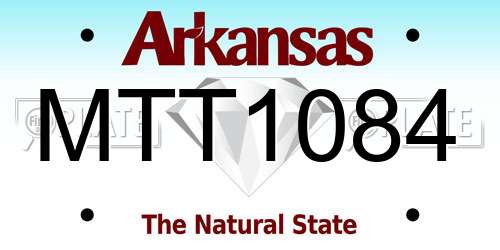 MTT1084 Arkansas License Plate