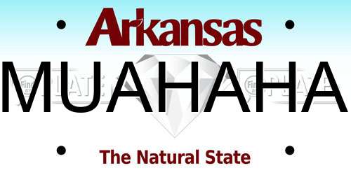 MUAHAHA Arkansas License Plate