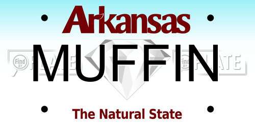 MUFFIN Arkansas License Plate